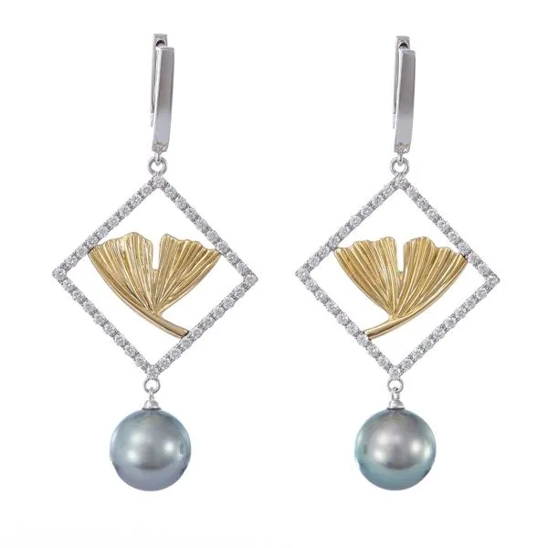 CADEAUX Ginkgo Earpieces Butterfly-Square Pearl