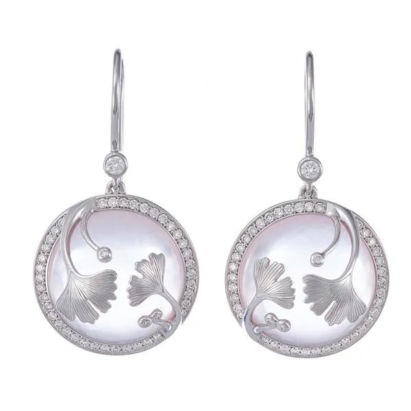 CADEAUX Ginkgo Earpieces Pirouette Rose Quarz
