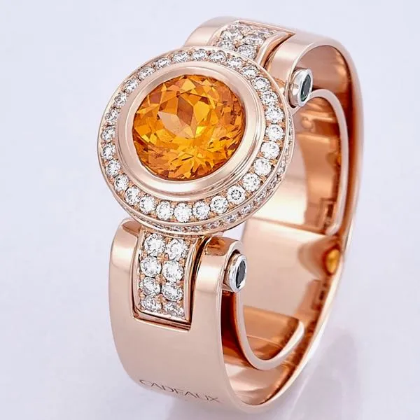 CADEAUX JEWELRY | SENSE Ring Spessartite | © Cadeaux Jewelry Modular Concept
