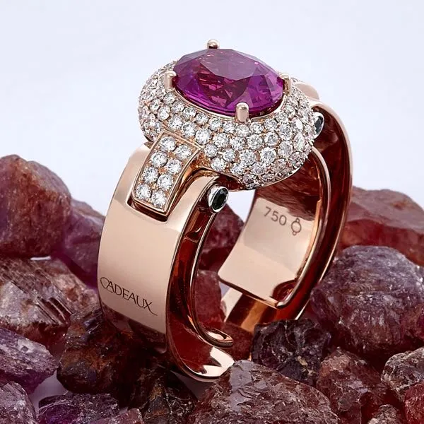 CADEAUX JEWELRY | SENSE Ring Pink Sapphire | Cadeaux © Cadeaux Jewelry Modular Concept