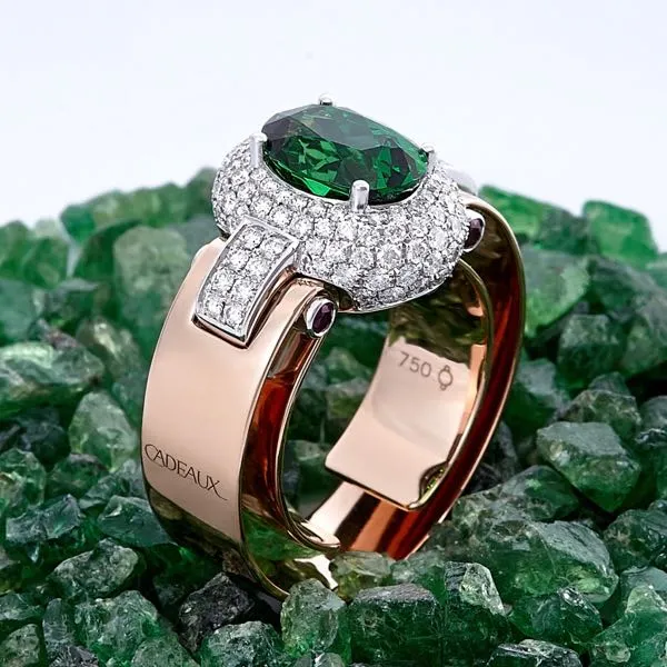 CADEAUX JEWELRY | SENSE Ring Tsavorite | © Cadeaux Jewelry Modular Concept