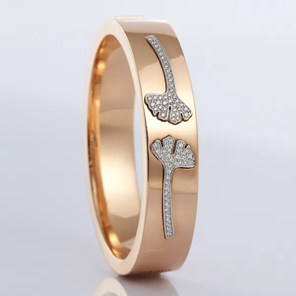 Cadeaux Bangle Ginkgo in Rose Gold