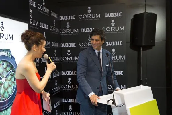 MC Diana “Dai” Chongintana introduces CORUM COO Davide Traxler